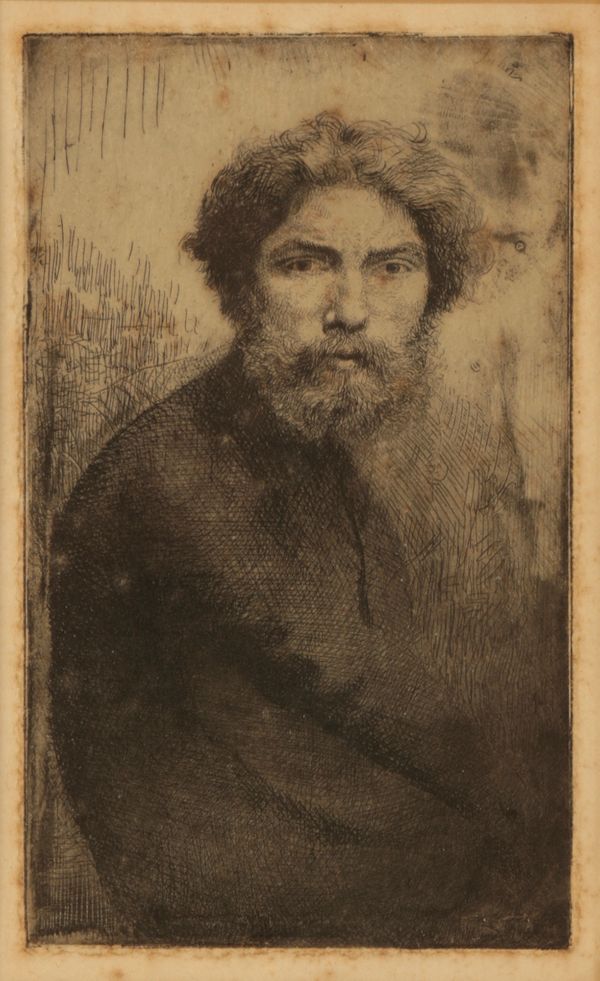 *AUGUSTUS JOHN (1878-1961) Self portrait in a black gown
