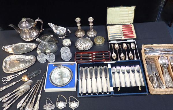 A QUANTITY OF SILVER PLATE