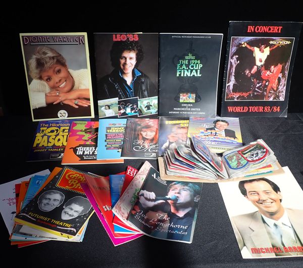 A COLLECTION OF THEATRE, ENTERTAINMENT AND POP CONCERT PROGRAMMES PROGRAMMES