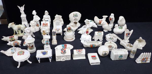 A COLLECTION OF BADGED AND SOUVENIR CHINA