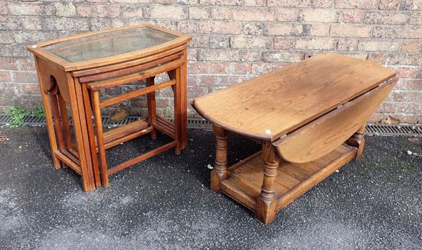 A NEST OF OAK 'QUARTETTO' TABLES