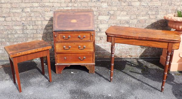 A 19TH CENTURY MAHOGANY TEA TABLE