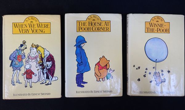 THREE WINNIE THE POOH BOOKS ALL SIGNED BY CHRISTOPHER MILNE