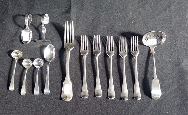 SIX GEORGIAN SILVER FORKS