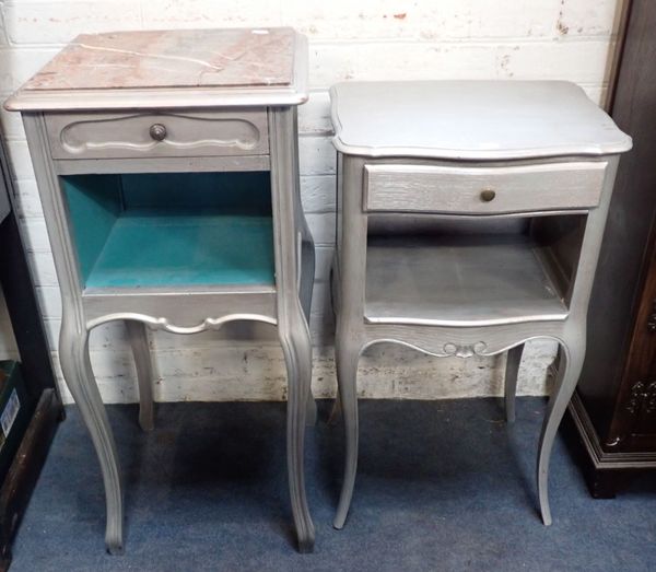 TWO FRENCH BEDSIDE CABINETS