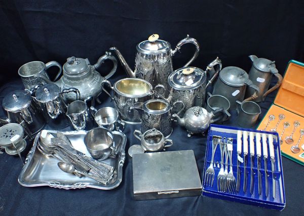 A QUANTITY OF SILVER-PLATED WARE