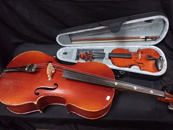 A CELLO (UN-NAMED), AND A 'WINDSOR' VIOLIN