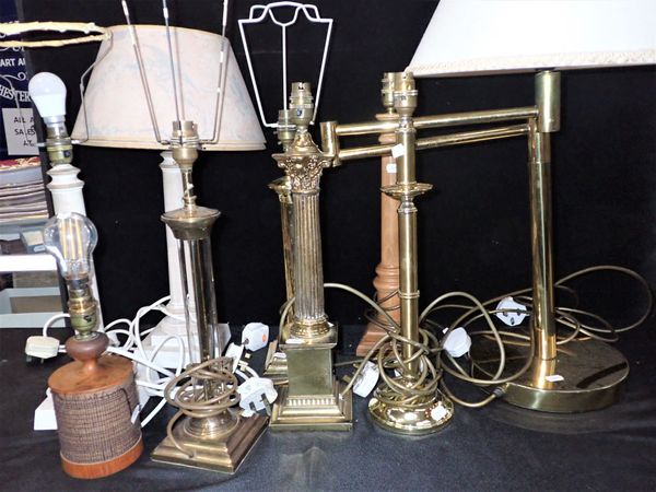 A COLLECTION OF NINE TABLE LAMPS