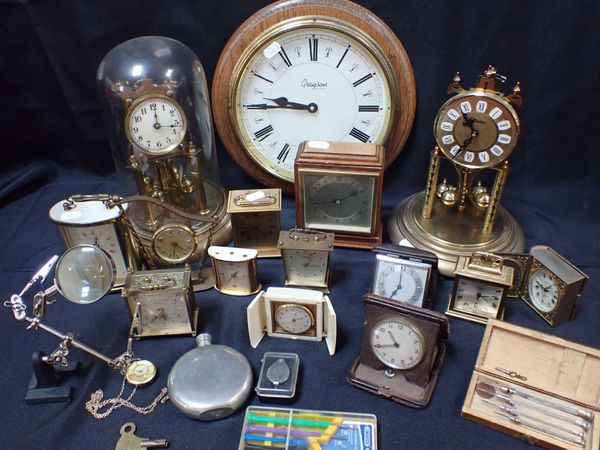 A WALNUT CASED 'ELLIOTT' CLOCK, AND OTHERS