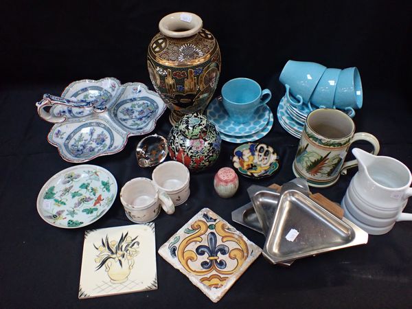 A COLLECTION OF CERAMICS, AND OTHER ITEMS