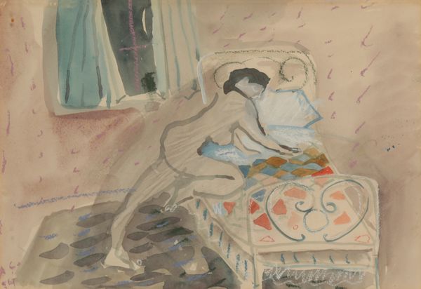 *ANTHEA CRAIGMYLE (1933-2016) A nude woman climbing into bed