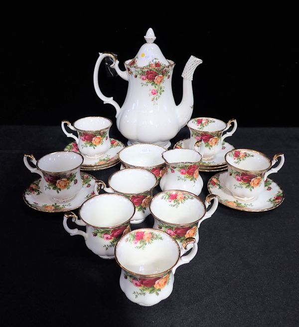 A ROYAL ALBERT 'OLD COUNTRY ROSES' COFFEE SET