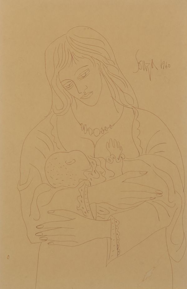FRANCIS NEWTON SOUZA (1924-2002) Mother and Child - CLIENT TO COLLECT
