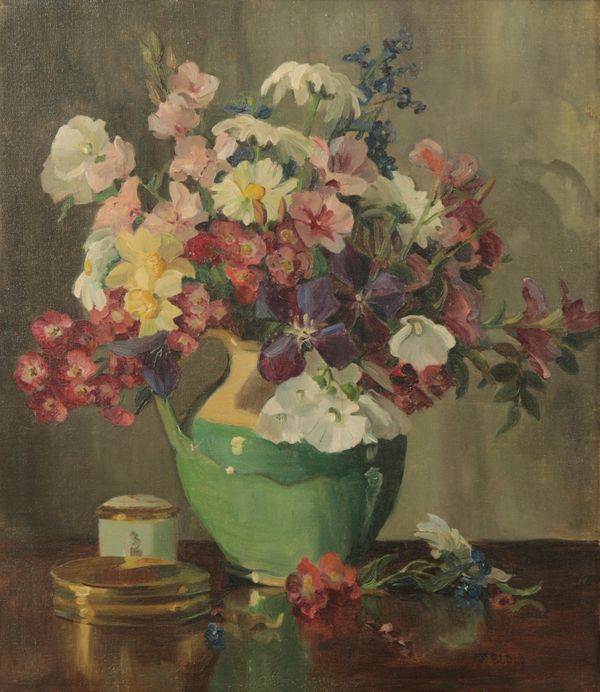 FREDA BLOIS (1880-1943) A still life study of mixed flowers