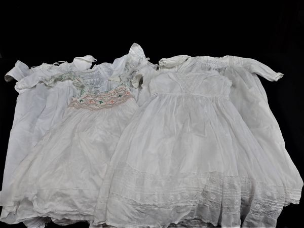 A COLLECTION OF BABIES BRODERIE ANGLAIS DRESSES