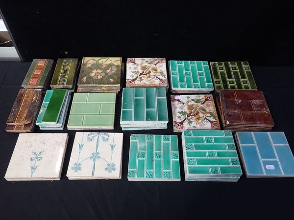 A QUANTITY OF VICTORIAN AND LATER TILES