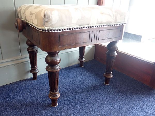 A VICTORIAN PIANO STOOL BY BROOKS LIMITED, LONDON