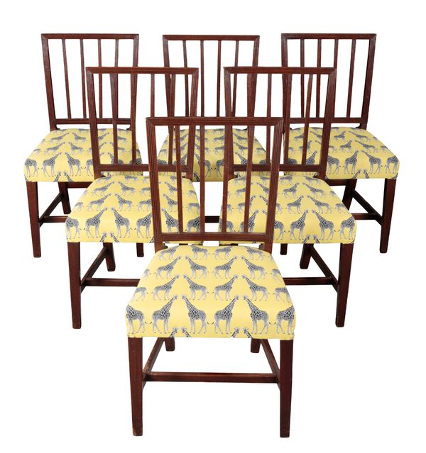 A SET OF SIX REGENCY MAHOGANY DINING CHAIRS