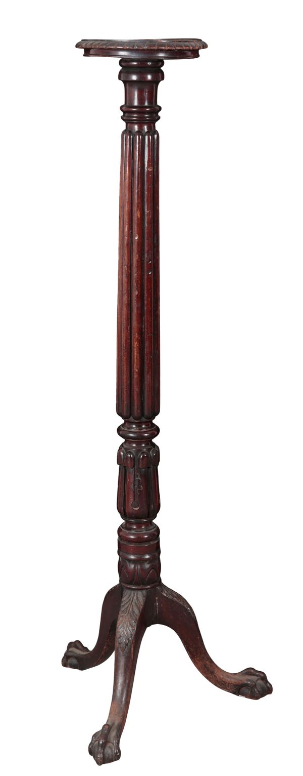 A MAHOGANY TORCHERE