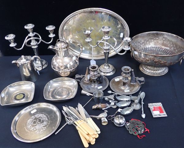 A QUANTITY OF SILVER-PLATED WARE