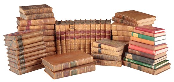 A COLLECTION OF 19TH CENTURY LEATHER BOUND BOOKS