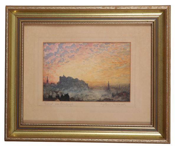 WILLIAM GORDON BURN MURDOCH (1862-1939) ‘Sunset over Edinburgh’