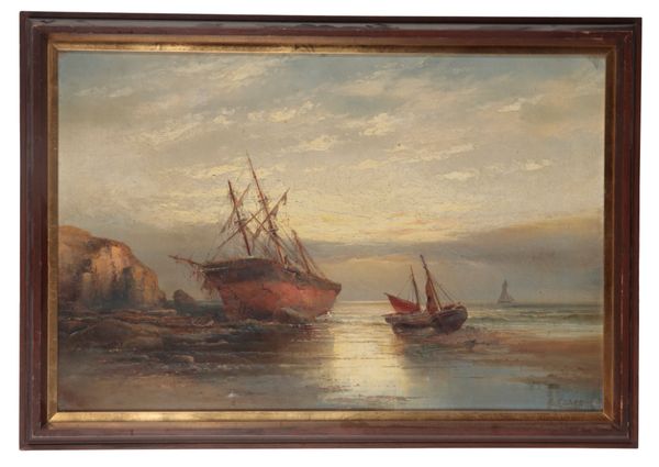 E. ELLIS (?) ‘Wreck in Cardigan Bay’