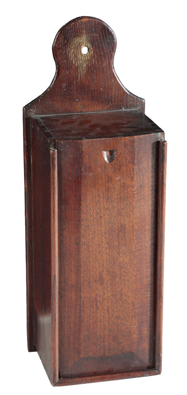 AN OAK CANDLE BOX