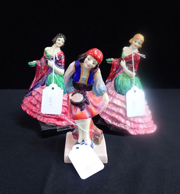 THREE TUSCAN BONE CHINA FIGURES MODELLED BY PLANT