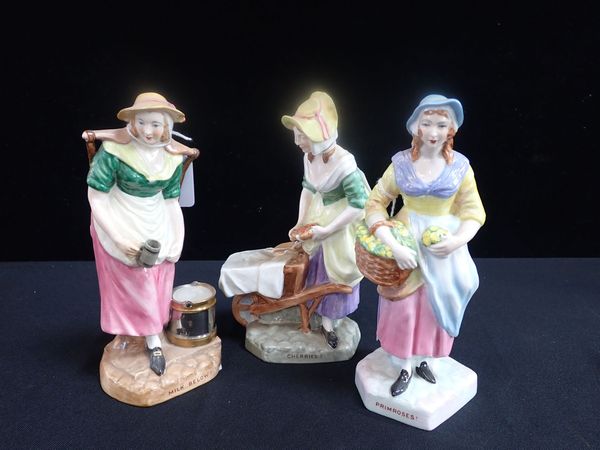 THREE SPODE BONE CHINA ‘CRIES OF LONDON’ FIGURES