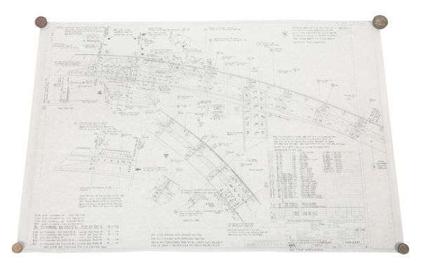 AN ORIGINAL BRITISH AIRCRAFT CORPORATION CONCORDE GRAPHITE TECHNICAL DRAWING E-96 6021