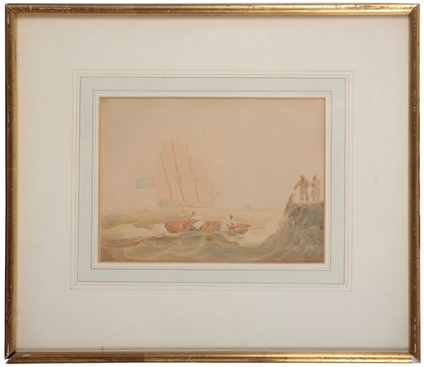 ASCRIBED TO SAMUEL OWEN (1768-1857) ‘An Indiaman and other shipping in a fresh breeze'’