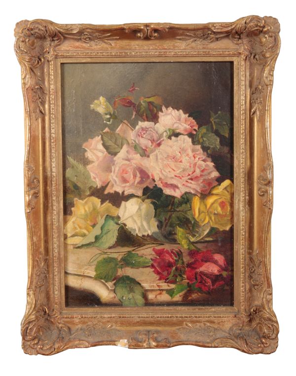 WALTER G. SANDERS (fl. 1882-1892) Still life study of roses