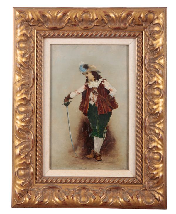 E. M. DALTON (19th Century) A study of a 17th century style soldier