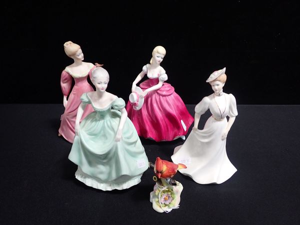 FOUR COALPORT 'LADIES OF FASHION' FIGURINES