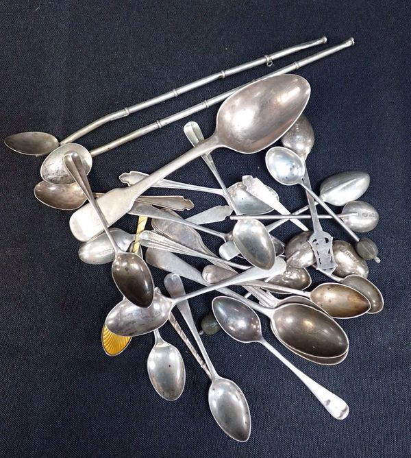 A QUANTITY OF SILVER SPOONS