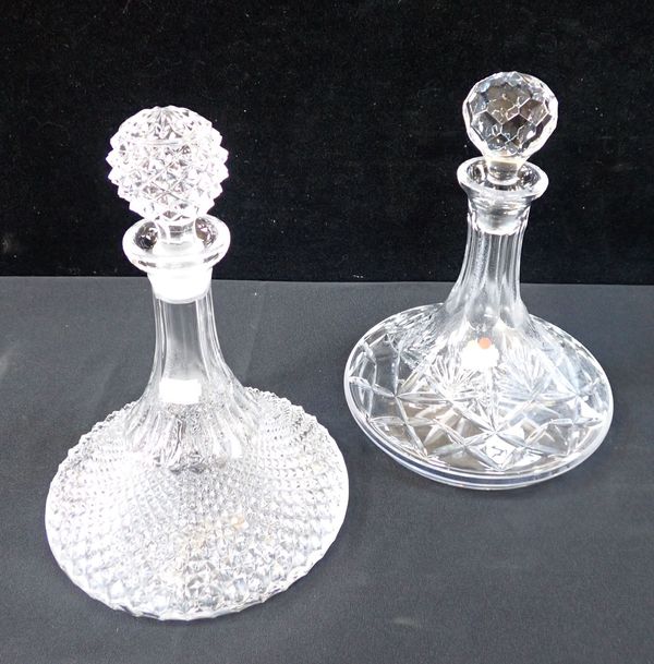 TWO SHIP'S DECANTERS