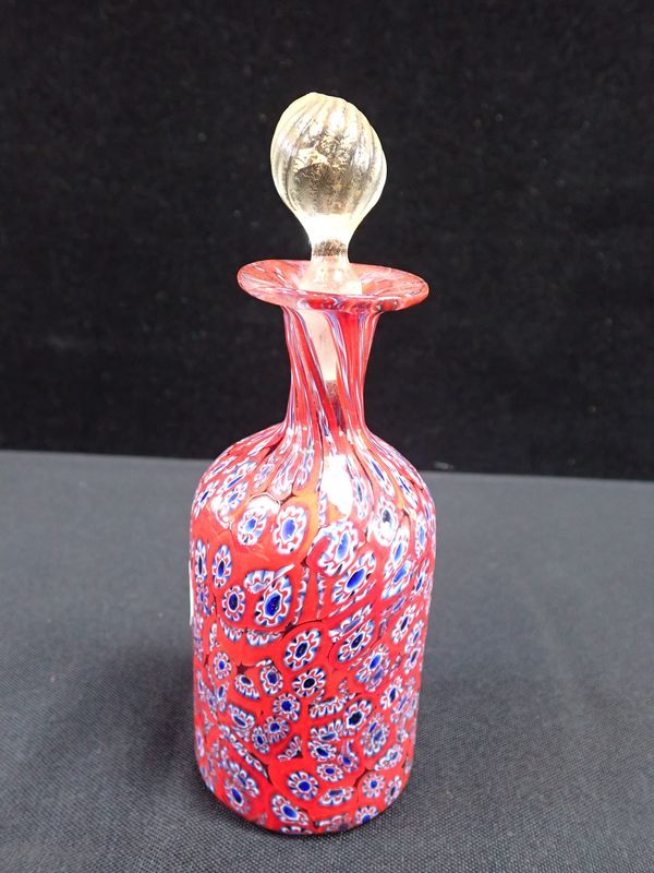 A MURANO MILLEFIORE BOTTLE