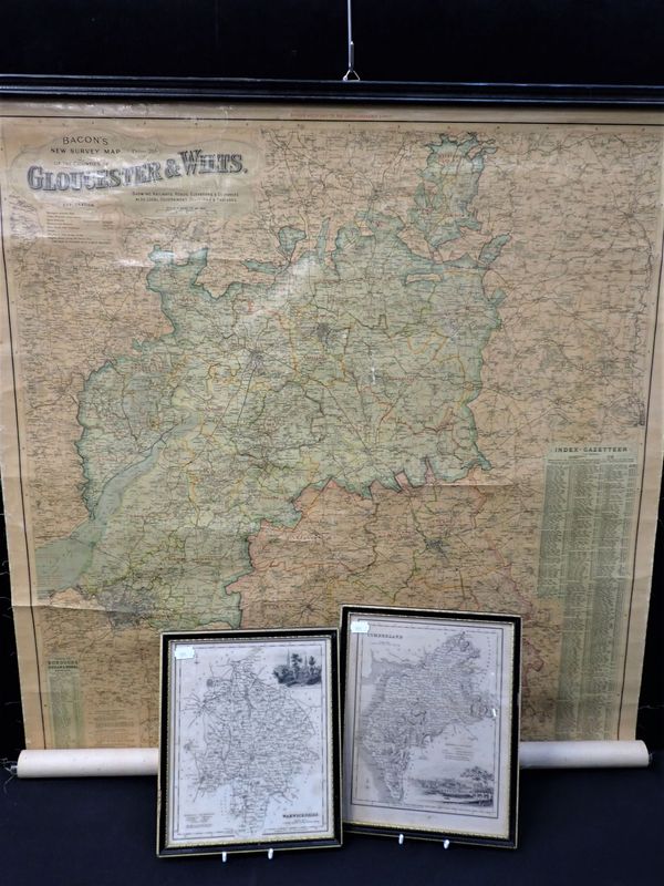 AN EARLY 20TH CENTURY SCHOOLROOM MAP, ROLLED ON BATTENS