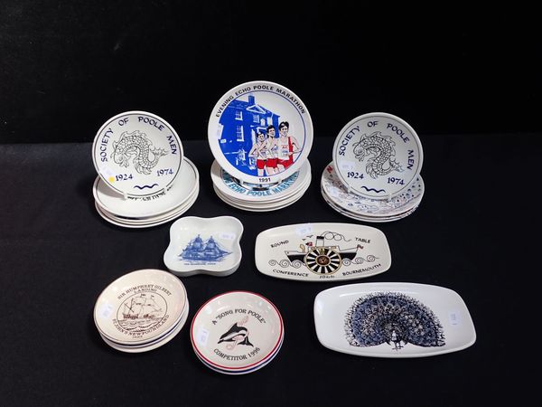 TWO POOLE POTTERY 'SOCIETY OF POOLE MEN' PLATES