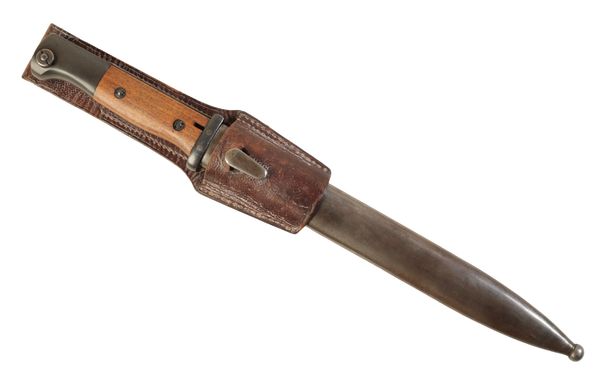 A GERMAN MAUSER BAYONET AND FROG