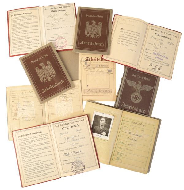 A COLLECTION OF NINE GERMAN PAYBOOKS