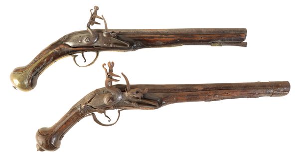 A FLINTLOCK DUELLING PISTOL