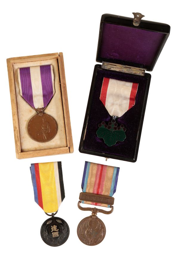 JAPAN. FOUR ORDERS AND MEDALS