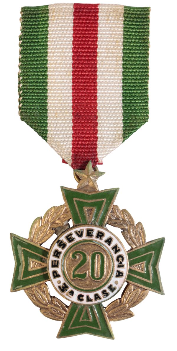 MEXICO. CROSS OF PERSEVERANCE, III CLASS FOR 20 YEARS’ SERVICE, 1926 ISSUE