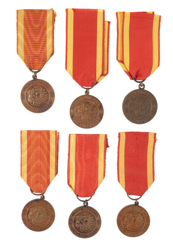 FINLAND: SIX ORDERS OF THE CROSS OF LIBERTY, MEDAL OF LIBERTY, II CLASS, 1941