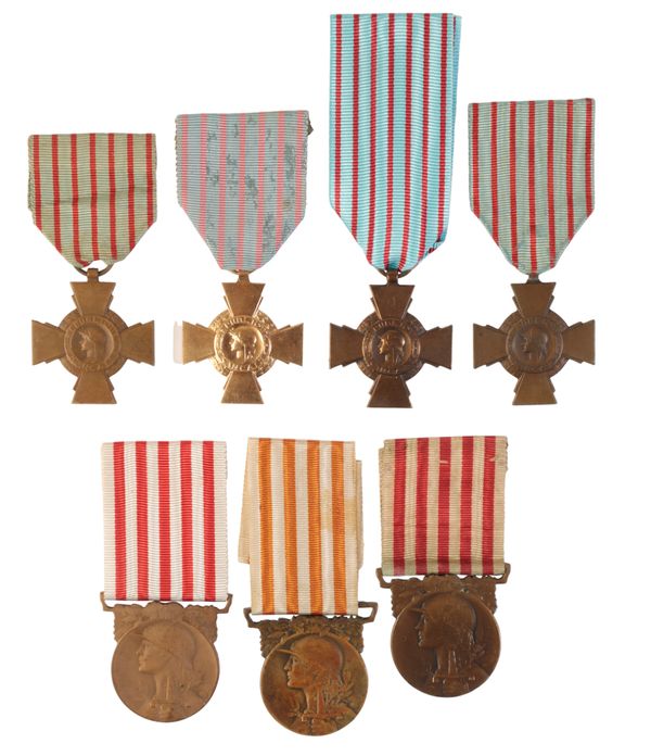 FRANCE. A SELECTION OF GREAT WAR MEDALS