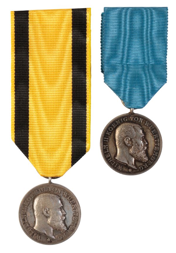 GERMANY, WURTTEMBERG.  TWO MILITARY MEDALS