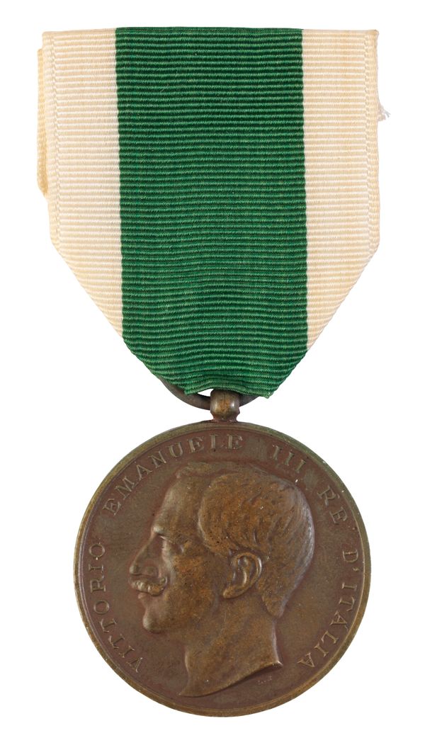 ITALY, KINGDOM. COMMEMORATIVE MEDAL FOR THE EARTHQUAKE OF 1908 IN CALABRIA AND SICILY, BRONZE