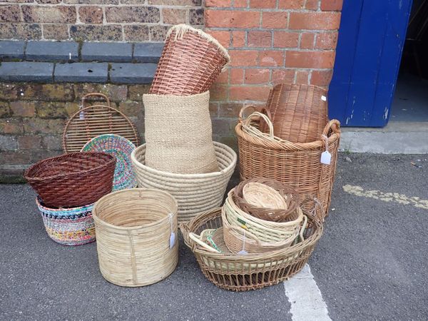 A QUANTITY OF VARIOUS BASKETS